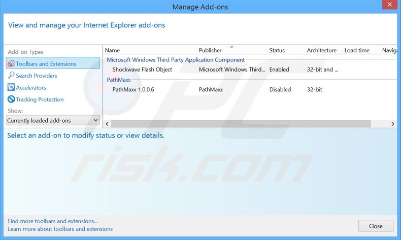 Removing Fresh Outlook ads from Internet Explorer step 2