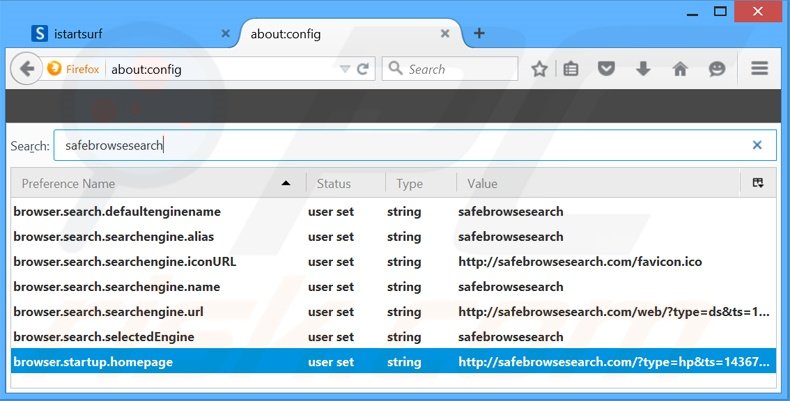 Removing safebrowsesearch.com from Mozilla Firefox default search engine