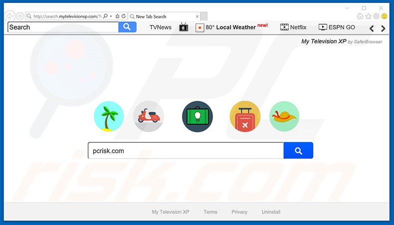 search.mytelevisionxp.com browser hijacker