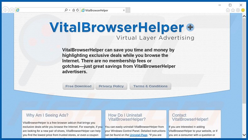 Vital Browser Helper adware