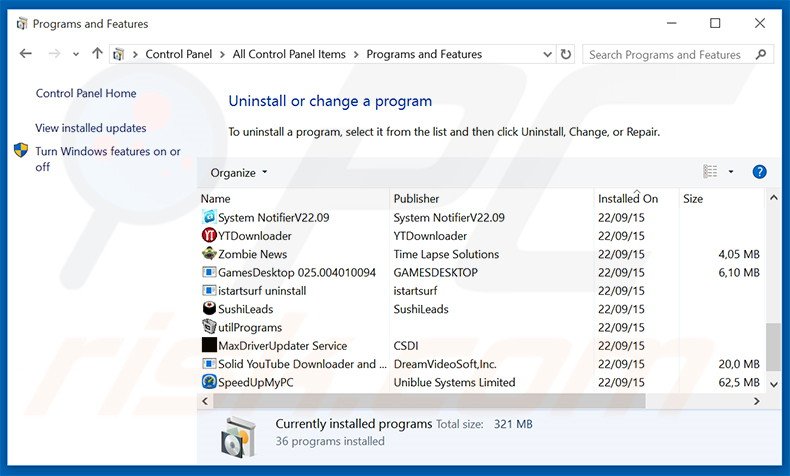 yessearches.com browser hijacker uninstall via Control Panel