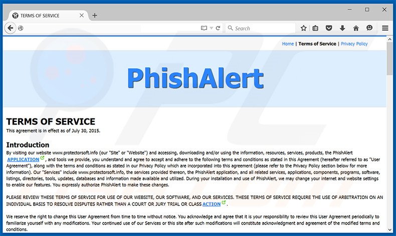 Phishalert adware