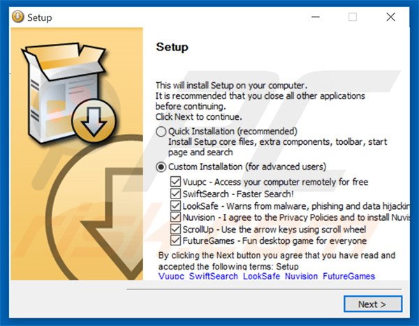Delusive installer used to distribute JellySplit adware
