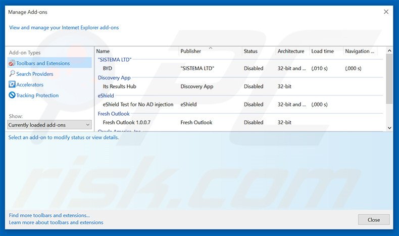 Removing search.mpc.an related Internet Explorer extensions