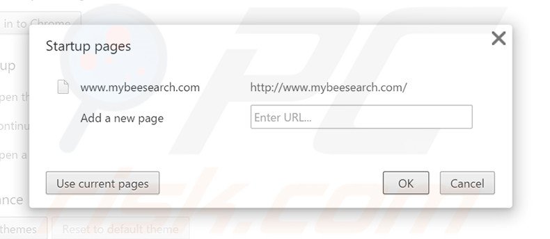 Removing mybeesearch.com from Google Chrome homepage