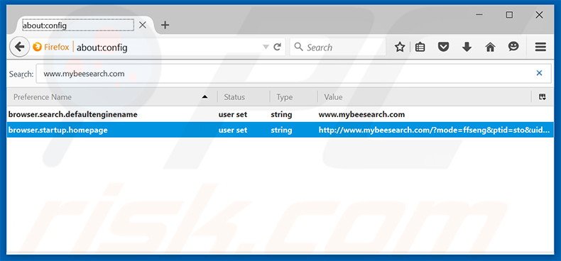 Removing mybeesearch.com from Mozilla Firefox default search engine