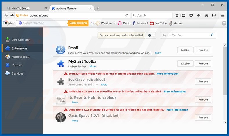 Removing Taboola ads from Mozilla Firefox step 2