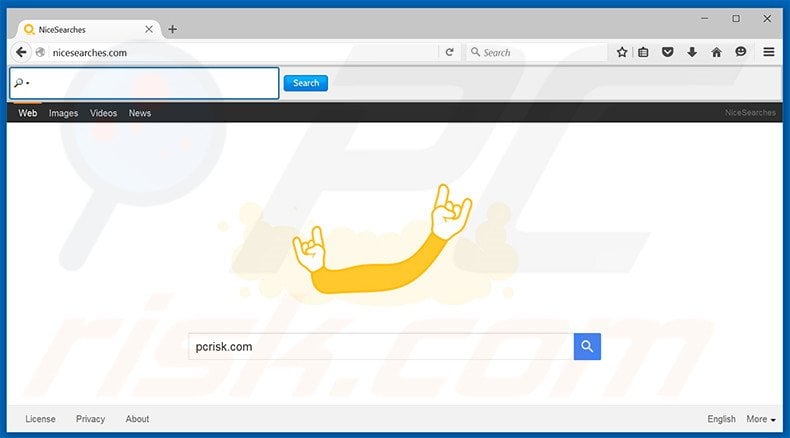 nicesearches.com browser hijacker