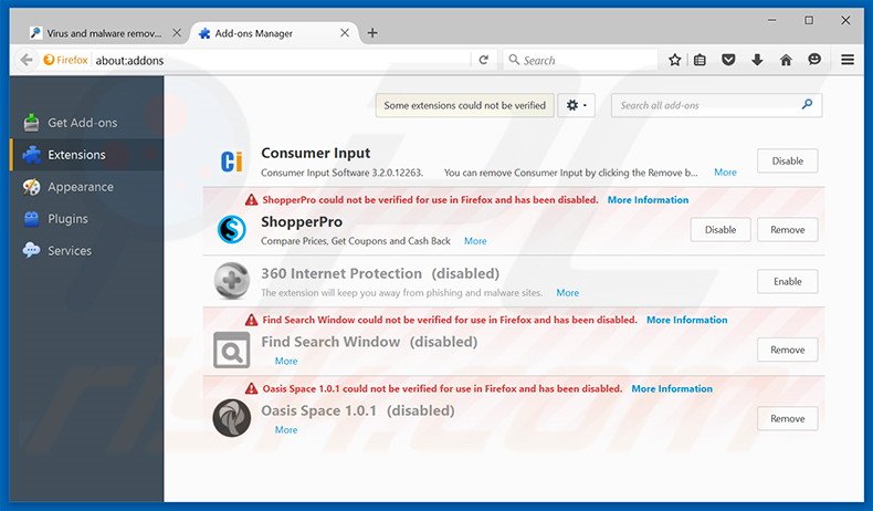 Removing Powered by ads from Mozilla Firefox step 2