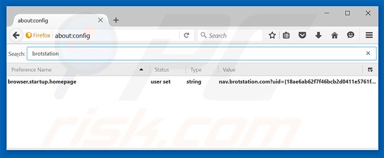 Removing nav.brotstation.com from Mozilla Firefox default search engine