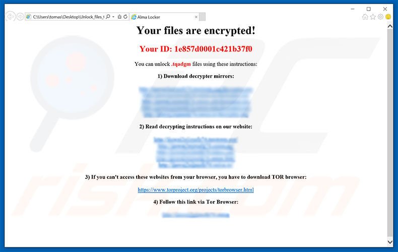 Alma Locker decrypt instructions