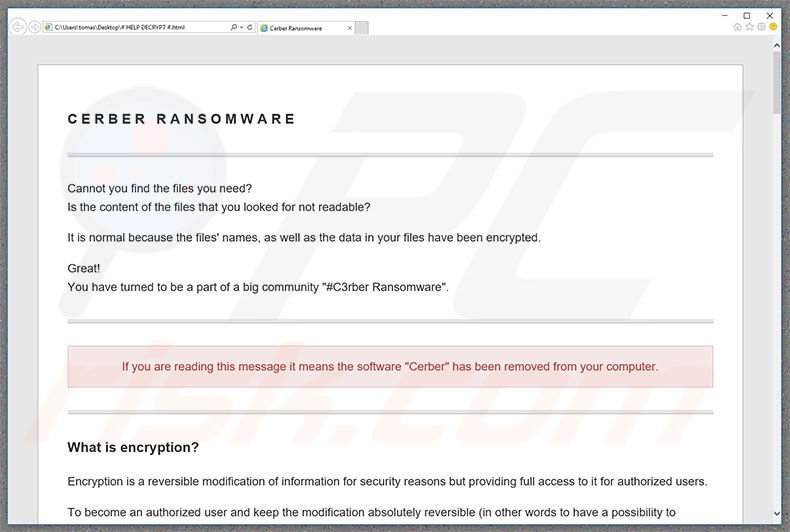 Cerber3 ransomware html file