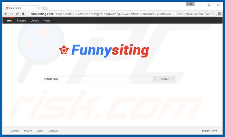 funnysiting.com browser hijacker