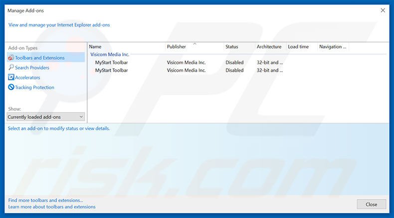 Removing funnysiting.com related Internet Explorer extensions