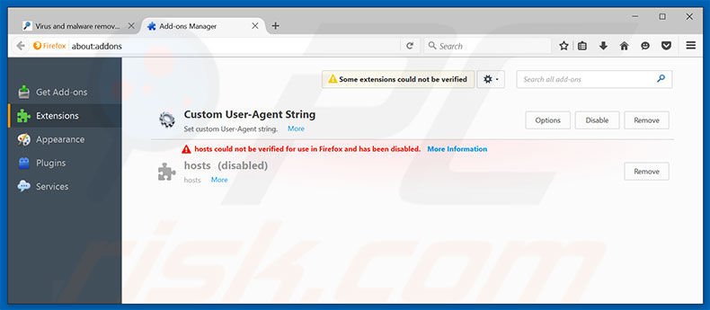 Removing VidSqaure ads from Mozilla Firefox step 2
