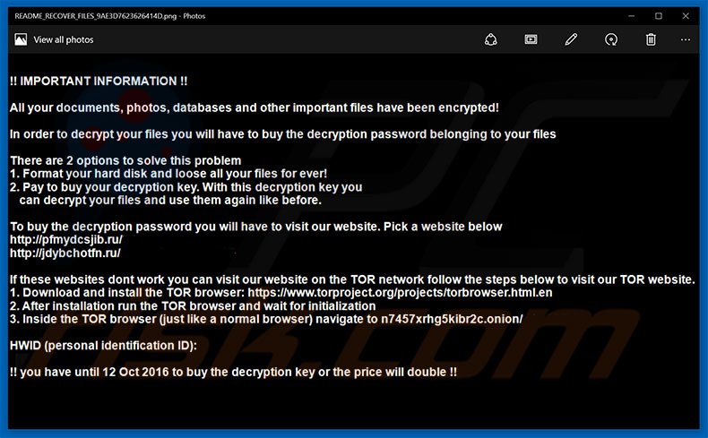 Hades Locker decrypt instructions