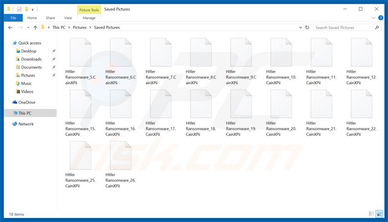 zaktualizowana wersja oprogramowania ransomware Hitler — zaszyfrowane pliki