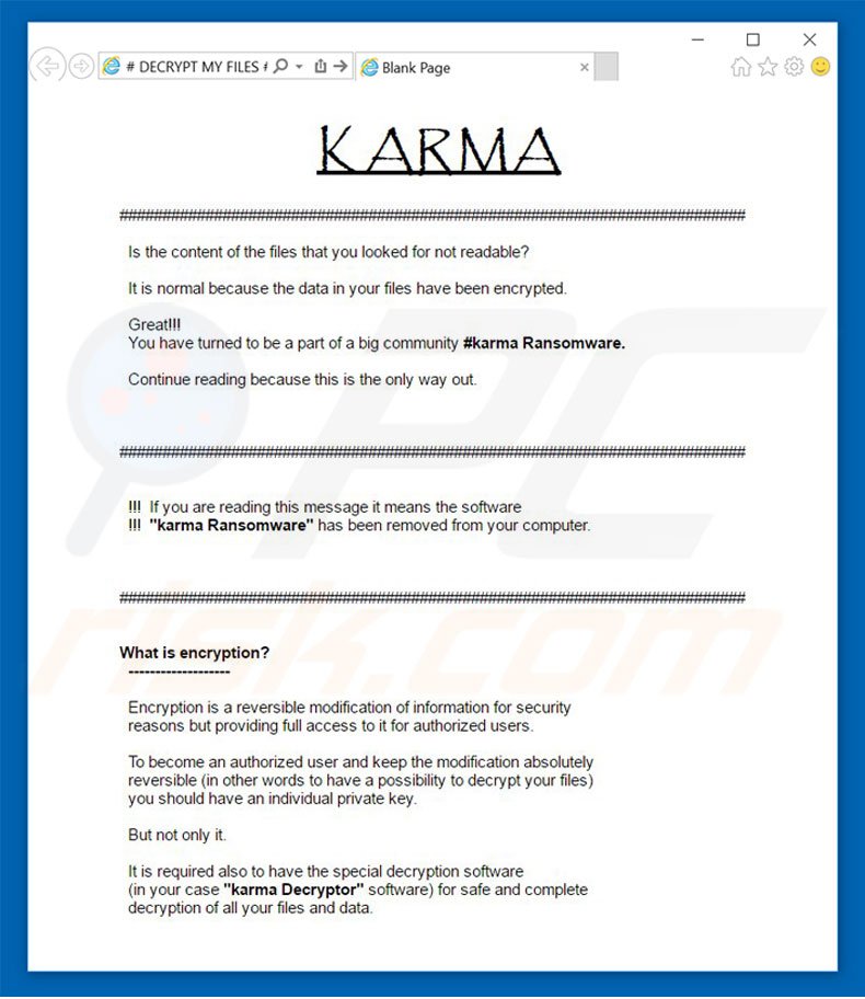 Karma decrypt instructions