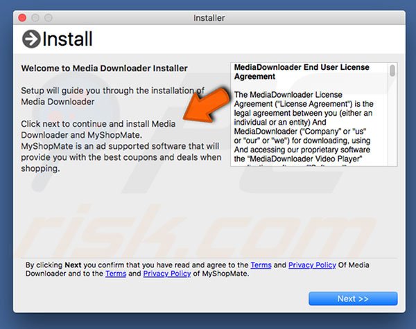 Delusive installer used to promote MediaDownloader