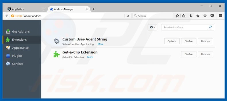Removing ww-searchings.com related Mozilla Firefox extensions