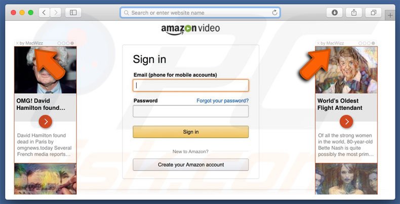 Dubious website used to promote MacWizz