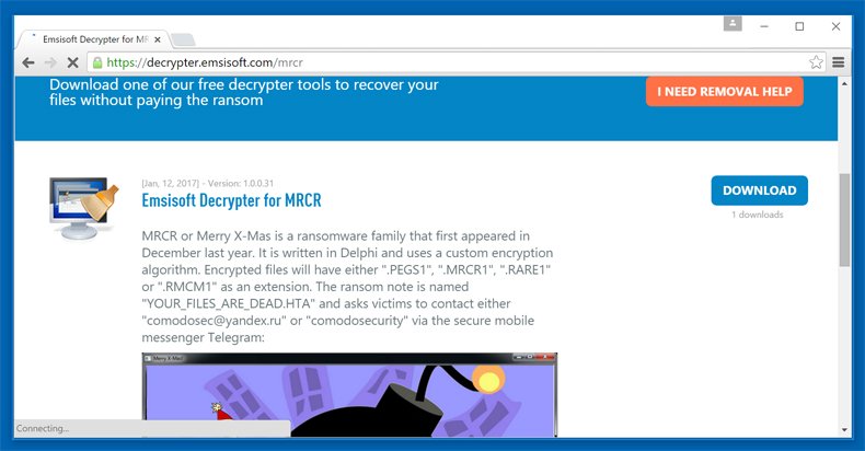 merry x-mass ransomware free decrypter