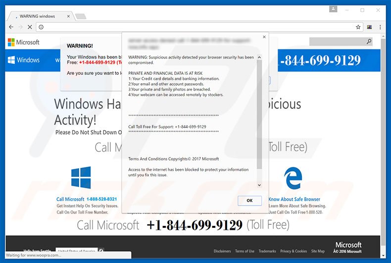 Drugi wariant oszustwa Suspicious Activity From Your IP Address
