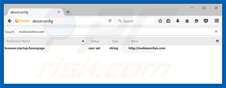 Removing mobsearches.com from Mozilla Firefox default search engine