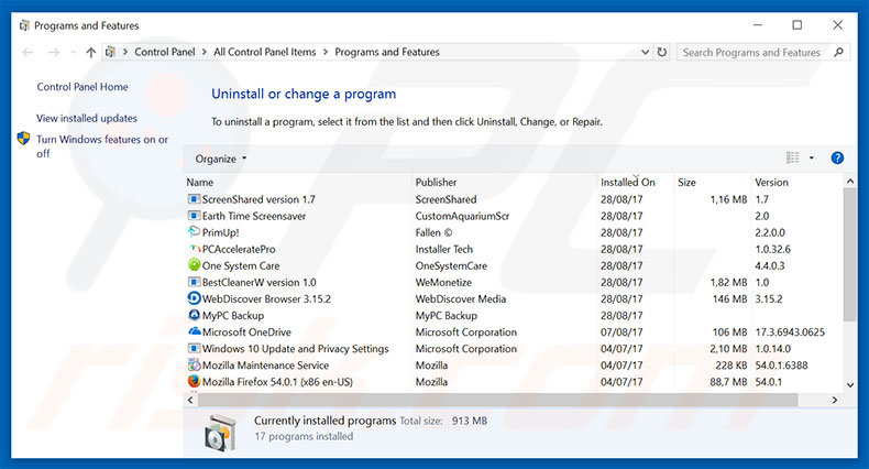 Firewall detecting ‘suspicious’ incoming network connections adware uninstall via Control Panel