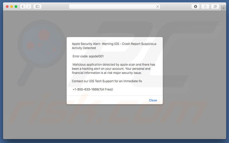 Apple Security Alert scam
