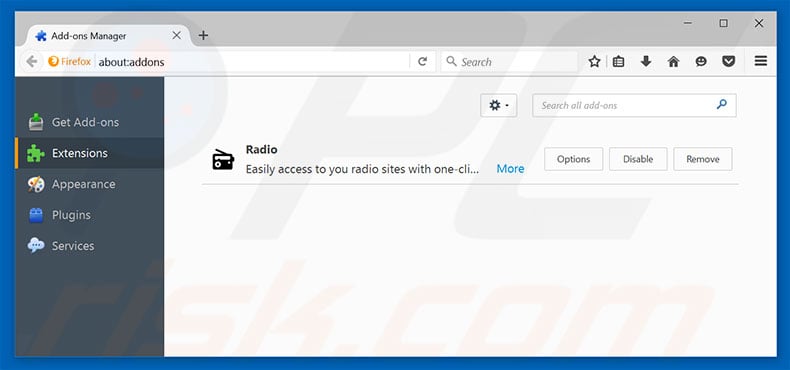 Removing Microsoft Security Alert ads from Mozilla Firefox step 2