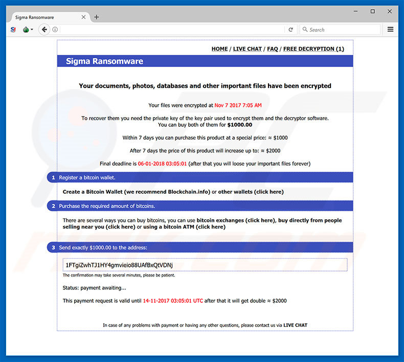 SIGMA website