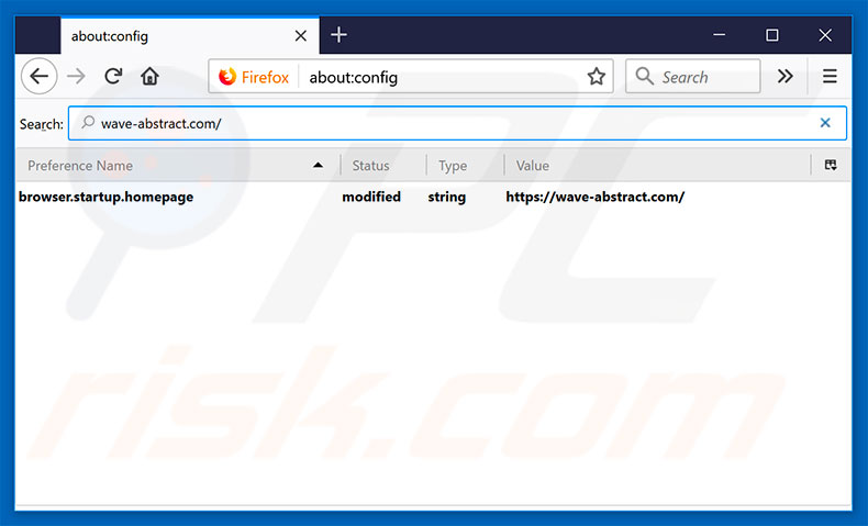 Usuwanie wave-abstract.com z domyślnej wyszukiwarki Mozilla Firefox