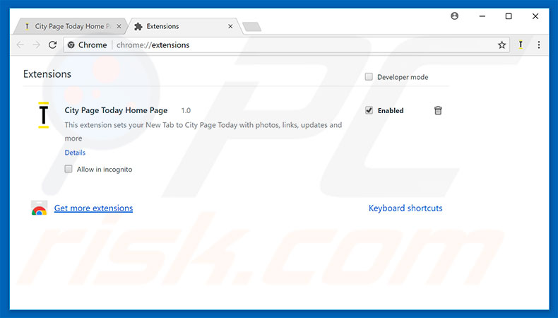 Removing Windows Detected ZEUS Virus ads from Google Chrome step 2