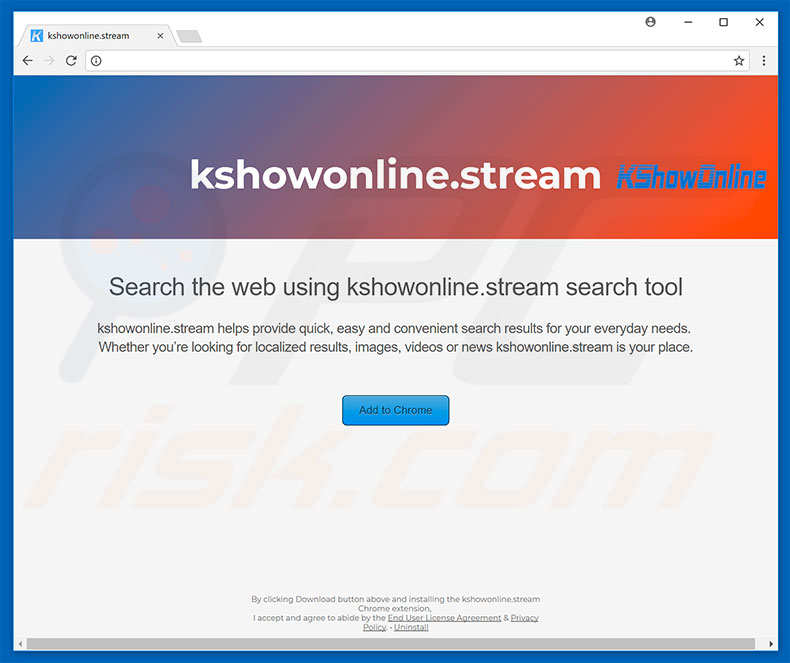 Website used to promote kshowonline browser hijacker