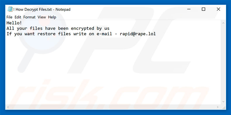 Rapid decrypt instructions