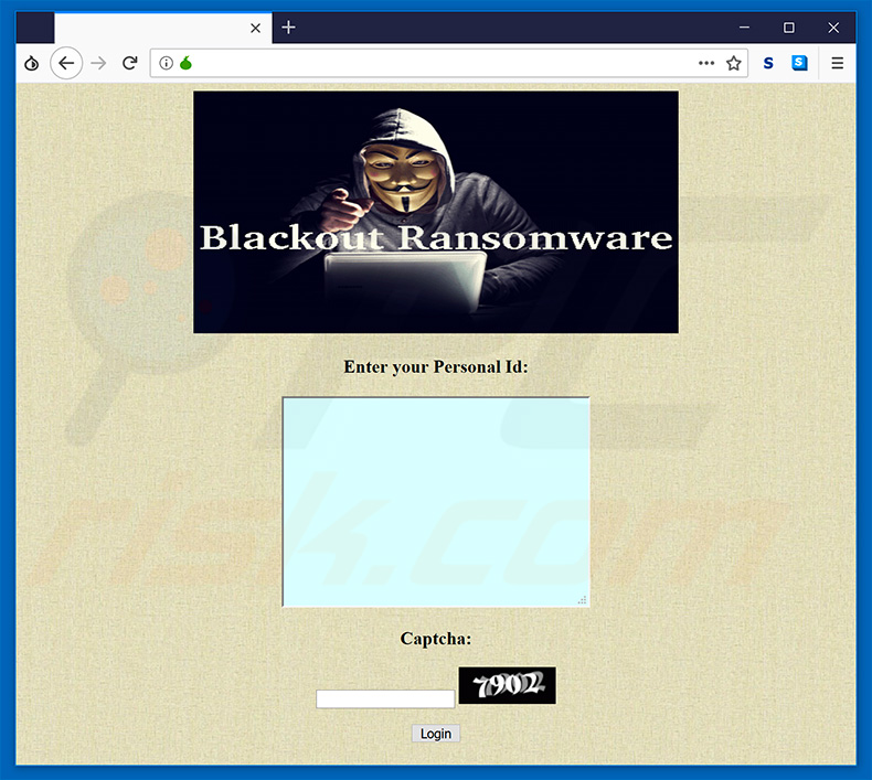 Witryna Tor ransomware blackout