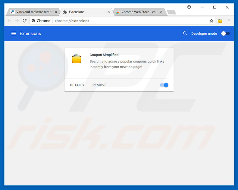 Usuwanie reklam Pokki z Google Chrome krok 2