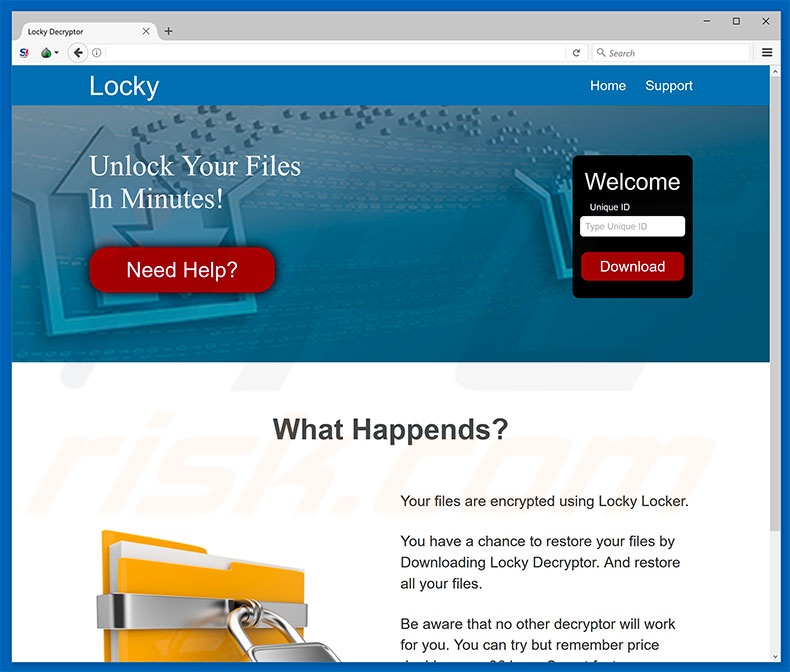 Locky Imposter website