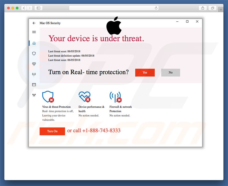 MacOS Security scam