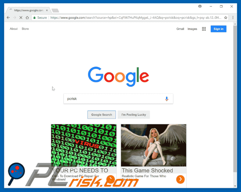 Native Ads In Google Search Results adware