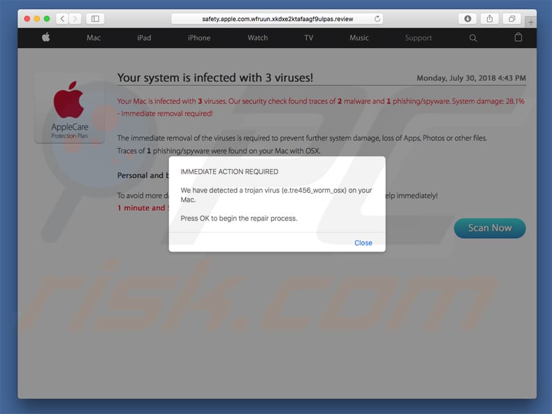 scam pop-up promoting installation of Mac Auto Fixer unwanted application