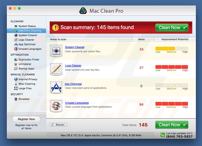 Mac Clean Pro unwanted application