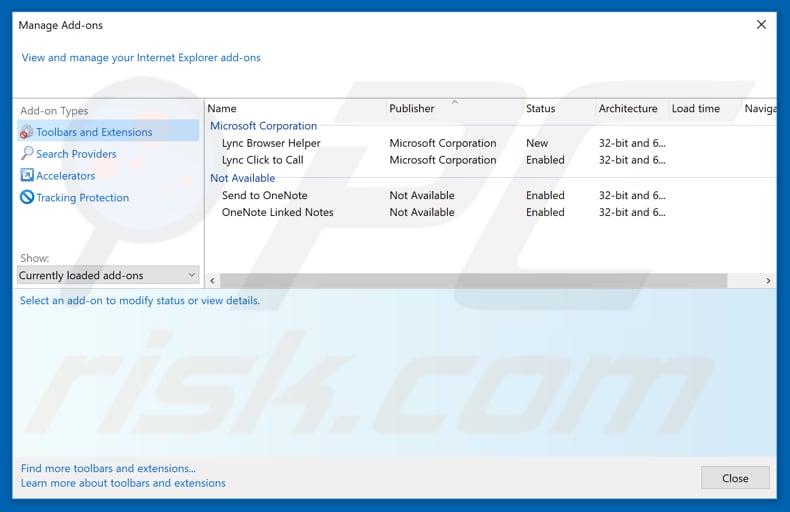 Usuwanie reklam captcha-verification.systems z Internet Explorer krok 2