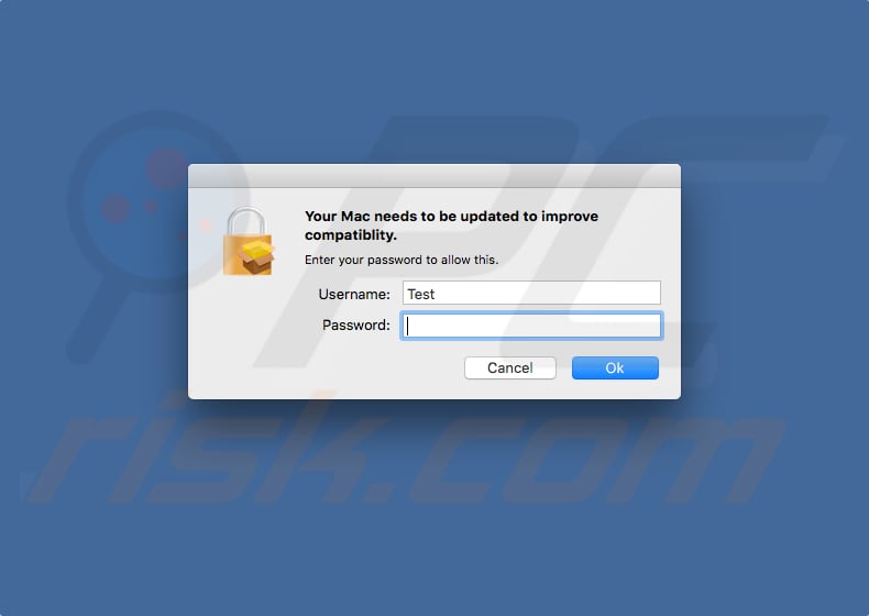 Your Mac needs to be updated to improve compatibility scam