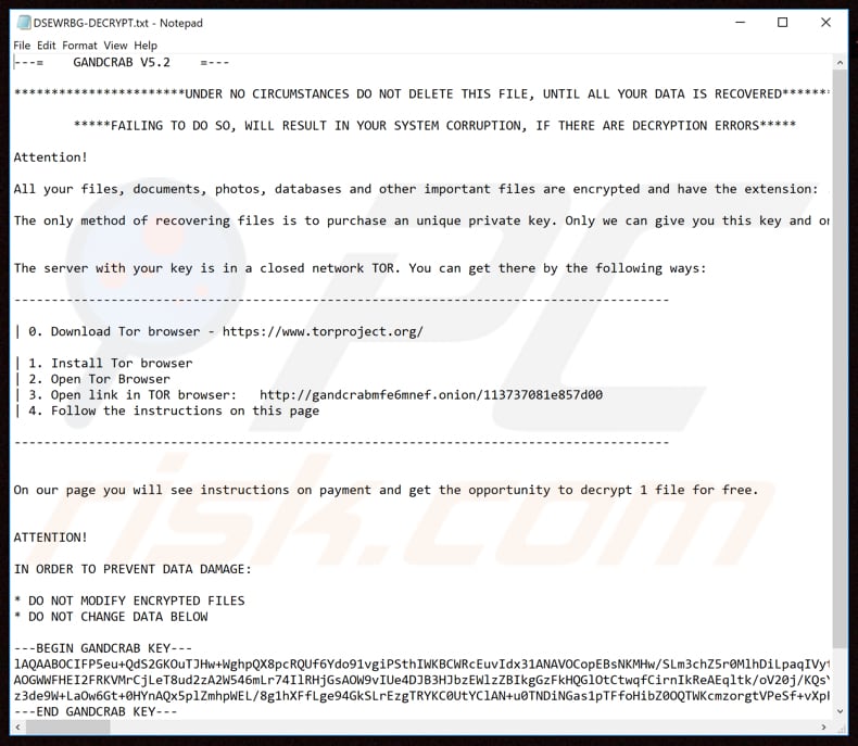 GANDCRAB 5.2 decrypt instructions