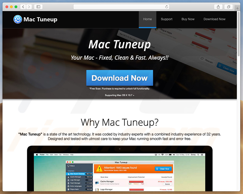 Mac Tuneup Pro unwanted application download website