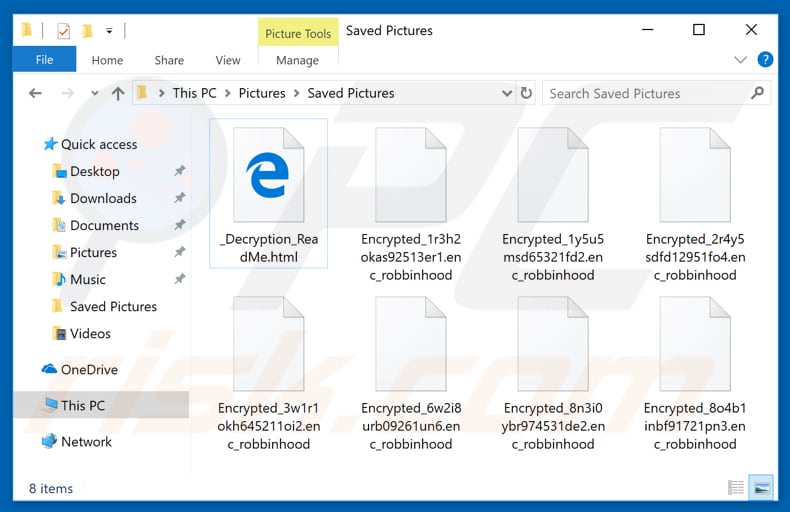 Files encrypted by RobbinHood