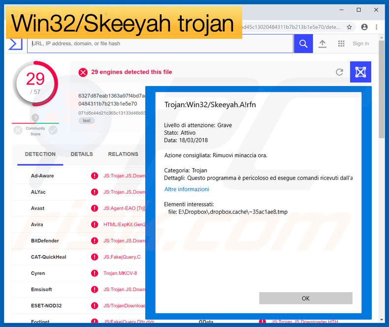 Win32/Skeeyah malware
