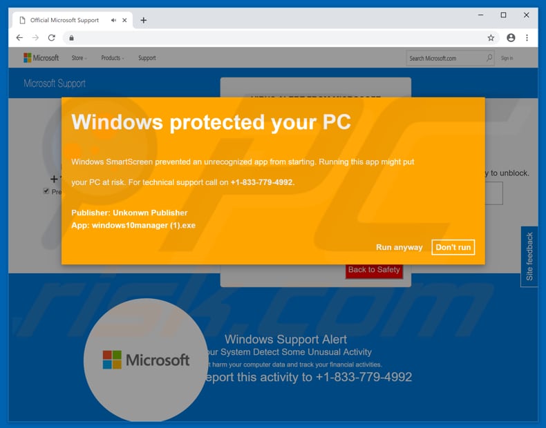 windows protected your pc second pop-up